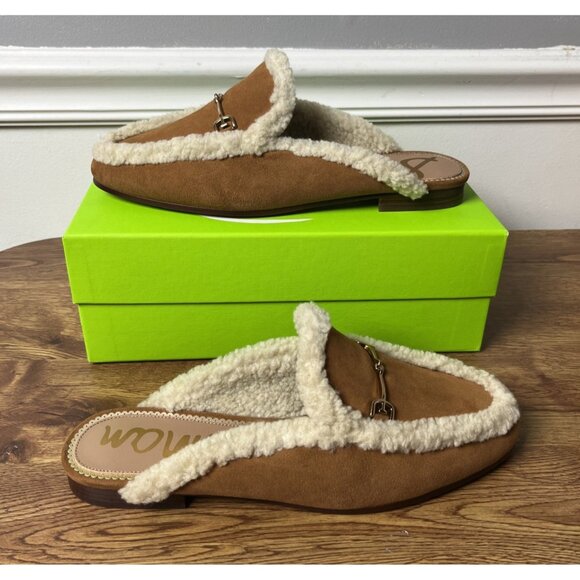 Sam Edelman Linnie Cozy Mule Faux Fur Lined In Brown Suede Size 8.5 M - Picture 2 of 7